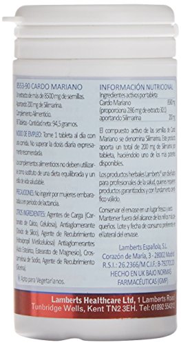 Lamberts Cardo Mariano 8500 mg - 90 Tabletas
