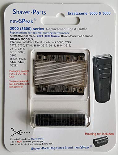 Lámina de afeitar alternativa Braun 3000 (3600) Series (este no es un artículo original de Braun).