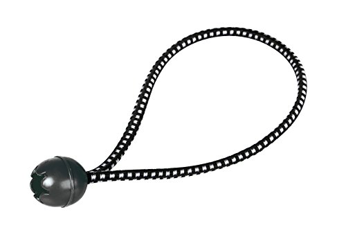 Lampa Negro Flexible elástica Bungee Bola Tied Pack de 20 200 mm de Largo
