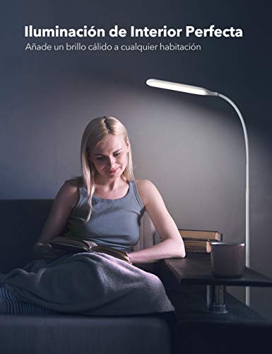 Lampara de pie LED Regulable TaoTronics Luz de Pie para Salon, Dormitorio, Estudio y Leer, Diseño Moderno, Luz cuidado Ojos, Bajo Consumo, Blanco