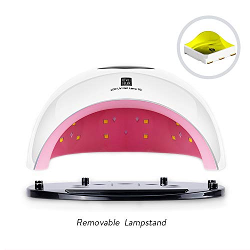 Lámpara LED UV Uñas, HALOVIE 80W Lámpara Secador de Uñas LED UV Gel Esmalte de Uñas Curado Luz Máquina Pantalla LCD Táctil Sensor Automático con 4 Temporizadores Profesional para Manicura Pedicura