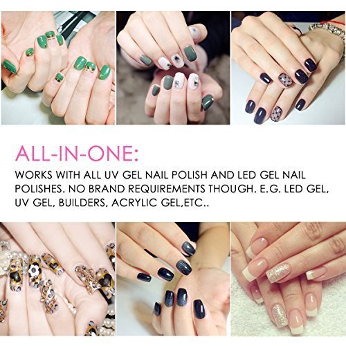 Lámpara Led UV Uñas Profesional, SUNUV Secador LED/UV Gel Esmalte de Uñas Curado Luz Máquina, Con Sensor Automático y Pantalla LCD en el Hogar y el Salón