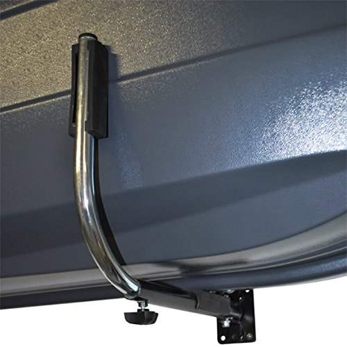 LANCO Automotive Soporte de Pared Space Pro LI-1301 (Diseño Robusto, Fácil instalación, Retráctil para Ahorrar Espacio, Made in EU) - Cromo/ Negro, Juego de 2