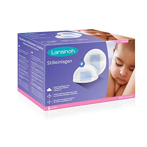 Lansinoh Blue Lock - Discos absorbentes para lactancia, 100 unidades