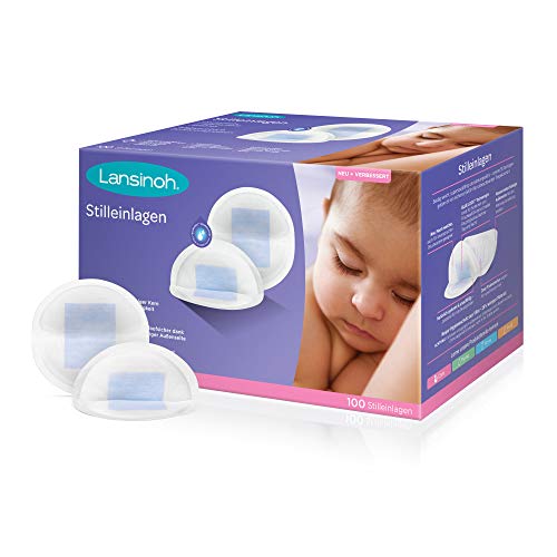 Lansinoh Blue Lock - Discos absorbentes para lactancia, 100 unidades