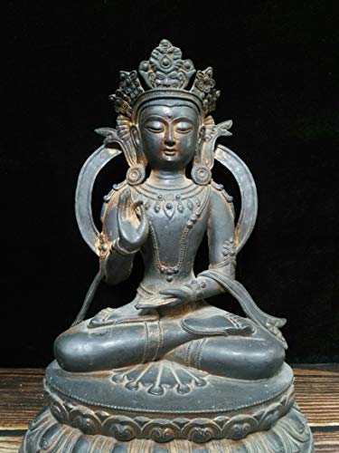 LAOJUNLU Madre Buda de Aspecto Propicio de Nepal, imitación de bronce antiguo, colección de solitario estilo chino tradicional