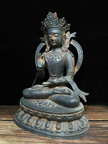 LAOJUNLU Madre Buda de Aspecto Propicio de Nepal, imitación de bronce antiguo, colección de solitario estilo chino tradicional