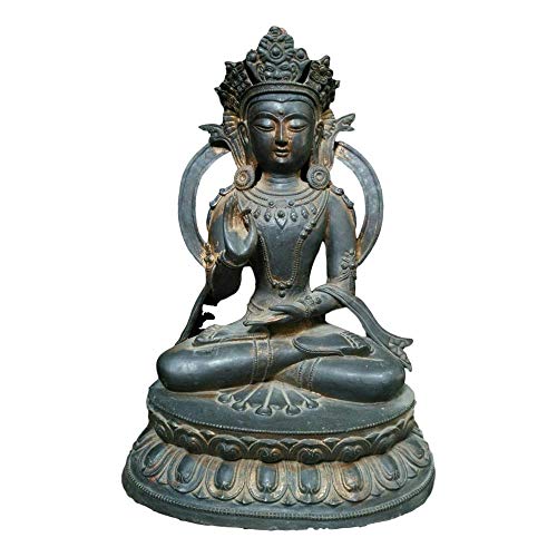 LAOJUNLU Madre Buda de Aspecto Propicio de Nepal, imitación de bronce antiguo, colección de solitario estilo chino tradicional