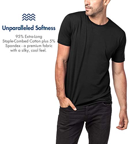 LAPASA Pack de 2 Camisetas Hombre de Algodón ELS Manga Corta Camiseta Interior M05/M06
