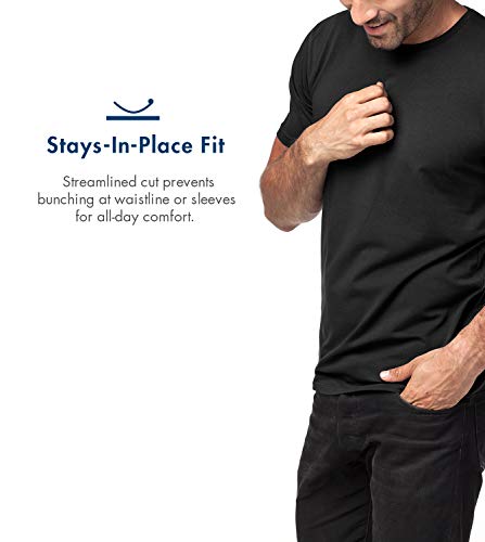 LAPASA Pack de 2 Camisetas Hombre de Algodón ELS Manga Corta Camiseta Interior M05/M06