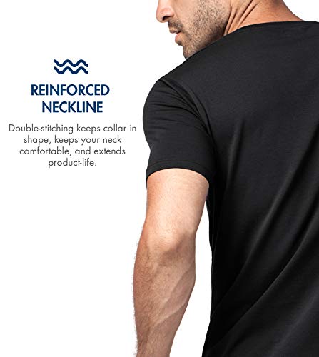 LAPASA Pack de 2 Camisetas Hombre de Algodón ELS Manga Corta Camiseta Interior M05/M06