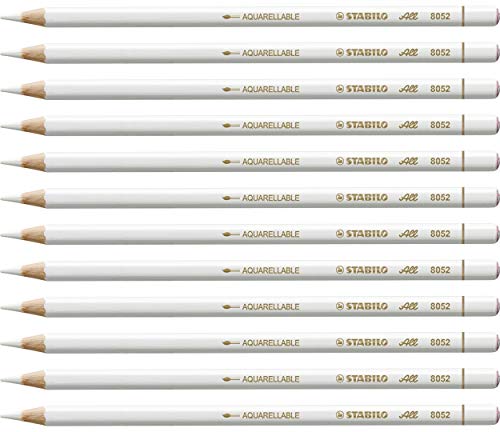 Lápiz de grafito multisuperficie STABILO All - Caja con 12 unidades - Color blanco