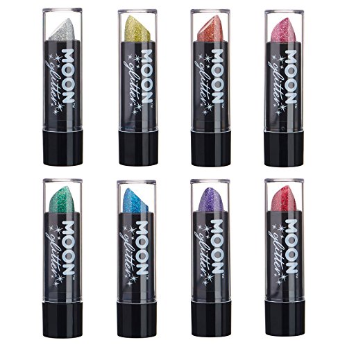 Lápiz Labial Holográfico Brillante por Moon Glitter - 5g - Set de 8 colores