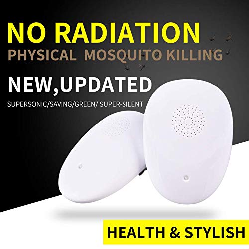 LAPPAZO Repelente Ultrasónico Mosquitos Plagas Ahuyentador de Ratones Control de Insecto para Moscas, Hormigas, Insectos, cucarachas, roedores(4 Packs) (Blanco)