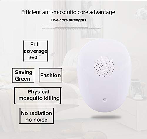 LAPPAZO Repelente Ultrasónico Mosquitos Plagas Ahuyentador de Ratones Control de Insecto para Moscas, Hormigas, Insectos, cucarachas, roedores(4 Packs) (Blanco)