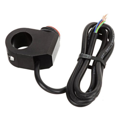 Larcele 12V Negro Motocicleta Impermeable Interruptor de Faros SBKG-01