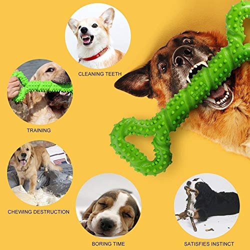 Larga duración del Chew del perro de perro de juguete interactivo Cm hueso de juguete 33 for pequeñas, medianas y grandes perros, fuerte tirón convexo diseño for la limpieza del diente agresivo de mas