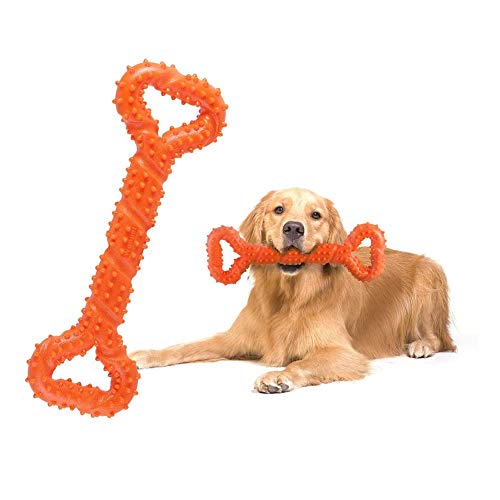 Larga duración del Chew del perro de perro de juguete interactivo Cm hueso de juguete 33 for pequeñas, medianas y grandes perros, fuerte tirón convexo diseño for la limpieza del diente agresivo de mas