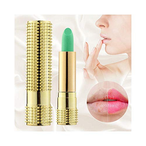 Las mujeres de Aloe Vera barras de labios hidratante Primer temperatura cambiante del color de belleza Verde
