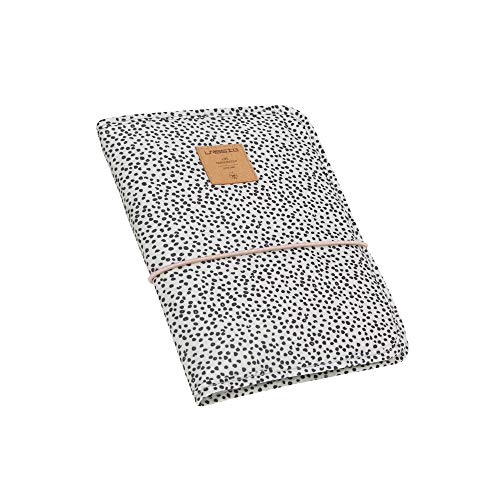 LÄSSIG, Bolsa de pañales para bebé  con cambiador para viajar,  Punteado de blanco