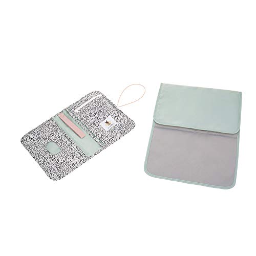 LÄSSIG, Bolsa de pañales para bebé  con cambiador para viajar,  Punteado de blanco