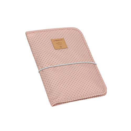 LÄSSIG Bolsa para pañales con cambiador para viajar, Color rosado (Dots Rose)