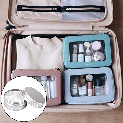 Latas de Aluminio Vacias ManLee 20pcs Pequeños Tarro Aluminio 15ml Redondo Recipiente de Cosmética con Tapa de Rosca para Crema Bálsamo Labial Aceite Viajes Especias Dulces Regalos Velas