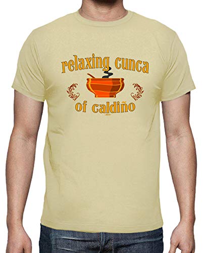 latostadora - Camiseta Caldo Gallego para Hombre Crema S