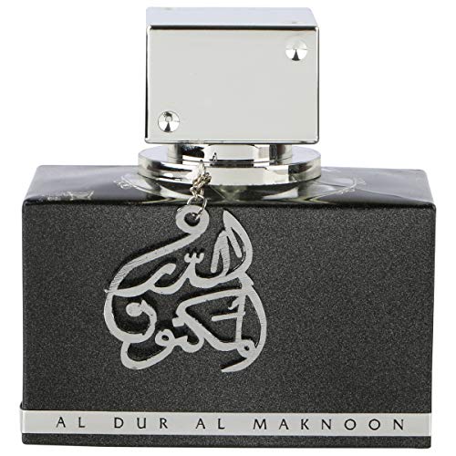 Lattafa - Agua de perfume Al Dur Al Maknoon con jazmín, pachuli y afrutado, 100 ml