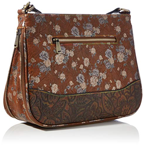 Laura Vita 3773, Crossbag para Mujer, marrón, Medium
