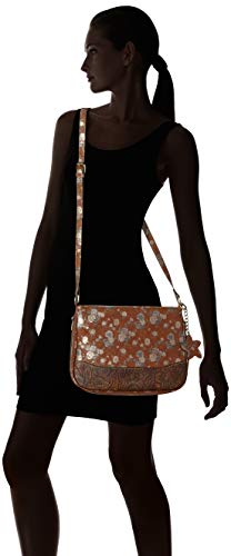 Laura Vita 3773, Crossbag para Mujer, marrón, Medium