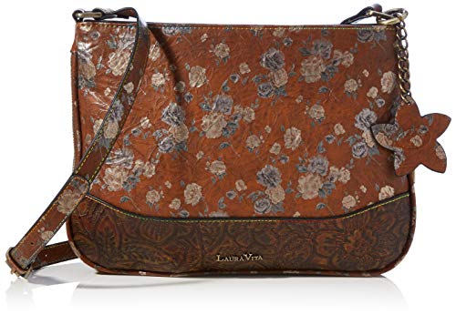 Laura Vita 3773, Crossbag para Mujer, marrón, Medium