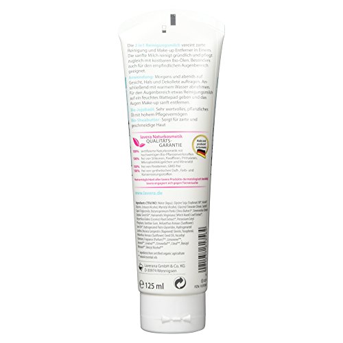 Lavera Basis Limpiadora 2en1 Sensible Leche, Paquete 1er