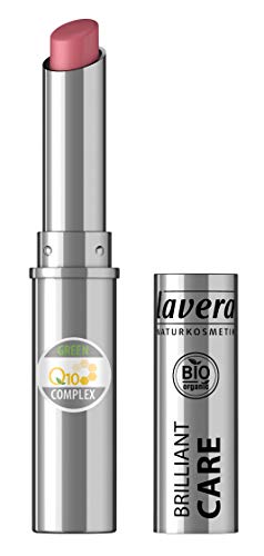 lavera Pintalabios Beautiful Lips Brilliant Care Q10 -Oriental Rose 03, Lipstick, Barra de Labios, Colores delicados, Cosmética Natural, Bio, Maquillaje Organico 100% Certificado, 1.7 g