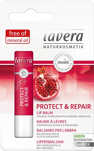 Lavera Protect & Repair Balsamo labia vegano, cosmeticos naturales 100% 4.5 gr
