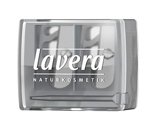 lavera Sharpener (DUO) - Sacapuntas para maquillaje ∙ Sirve para delineadores de tamaño estándar y gigante para ojos y labios ∙ Cosmética Natural Maquillaje Organico 100% Certificado (1 pieza)