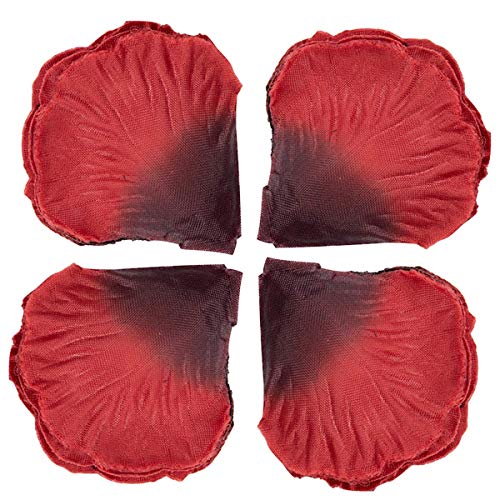 Lawei 4000 pétalos de Rosa de Seda Artificiales, pétalos de Rosa para Boda, Fiesta, hogar, Hotel, decoración del día de San Valentín, Color Rojo Vino