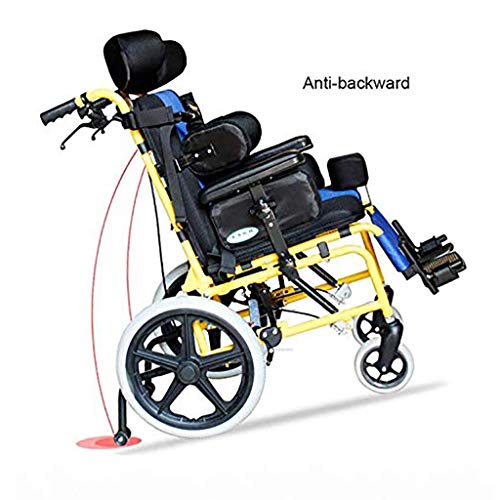 LAZ Silla de ruedas, peso ligero ajustable mitad médico y se extiende Niño en silla de ruedas silla de ruedas de múltiples funciones de la silla de ruedas de parálisis cerebral infantil, adultos