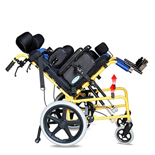 LAZ Silla de ruedas, peso ligero ajustable mitad médico y se extiende Niño en silla de ruedas silla de ruedas de múltiples funciones de la silla de ruedas de parálisis cerebral infantil, adultos