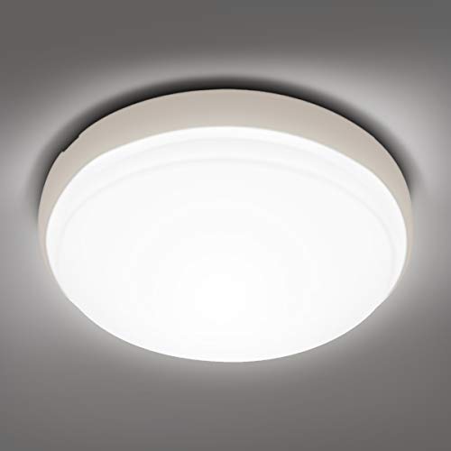 LE 24W Lámpara LED de Techo 2200LM Plafón LED Blanco Neutro 4000K Resistente al Agua IP54 para Baño Dormitorio Cocina Sala de Estar Comedor Balcón Pasillo