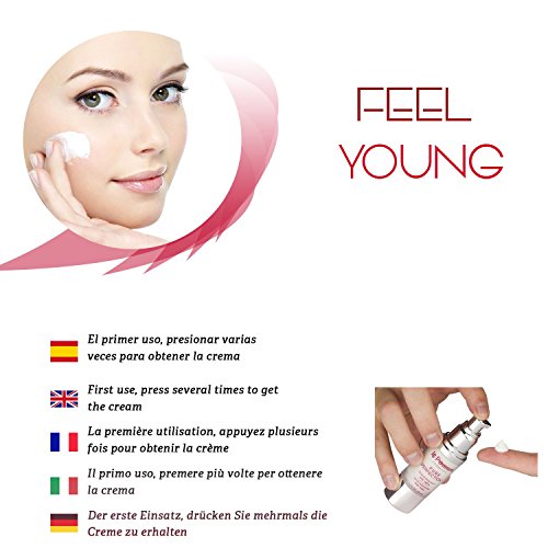 Le Pommiere serum facial hidratante ácido hialurónico antiedad 30ml. Anti arrugas piel normal, seca, grasa o mixta con vitamina A retinol, C, E, colágeno, coenzima Q10, aloe vera. Hombre & mujer