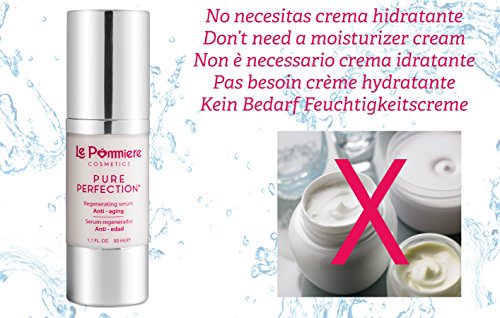 Le Pommiere serum facial hidratante ácido hialurónico antiedad 30ml. Anti arrugas piel normal, seca, grasa o mixta con vitamina A retinol, C, E, colágeno, coenzima Q10, aloe vera. Hombre & mujer
