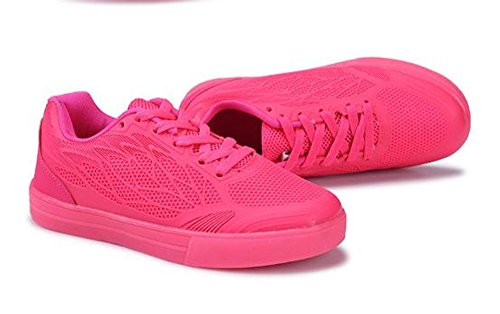 LED Zapatos,Shinmax Zapatillas LED USB de Carga de 7 Colores de Luz Zapatillas con Luces del Zapato por la Fiesta de Baile de Navidad de San Valentín (Rojo 35 EU)