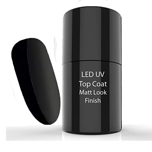 LED/UV Top Coat Matt Look Finish 5 ml - Twin Coat - UV Gel Lack - Capa superior LED/UV Acabado mate Acabado 5 ml - Capa doble - Barniz de gel UV