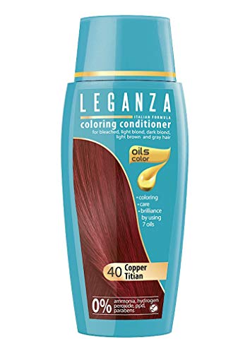 Leganza, 7 aceites naturales, bálsamo para el pelo de color cobre rojizo 40