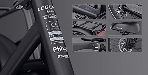 Legend eBikes Milano 36V10.4Ah Bicicleta Eléctrica Unisex Adulto, Onyx Black, Talla Única