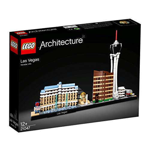 LEGO Architecture - Las Vegas, Set de Construcción del Skyline de la ciudad, Incluye Maquetas de los Hoteles Bellagio, Luxor y Encore (21047)