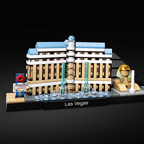 LEGO Architecture - Las Vegas, Set de Construcción del Skyline de la ciudad, Incluye Maquetas de los Hoteles Bellagio, Luxor y Encore (21047)