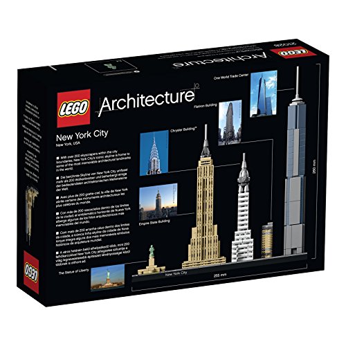 LEGO Architecture - New York, Set de Construcción de Nueva York con el Empire State y la Estatua de la Libertad, Regalo Coleccionable (21028)