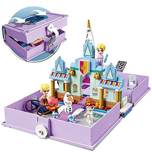 LEGO Disney Princess - Cuentos e Historias: Anna y Elsa, Juguete de Frozen 2, Castillo de Arandelle, con Mini Muñecas de Película Elsa, Ana, Olaf y Kristoff, a Partir de 5 Años (43175)